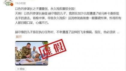 明查|以军总参谋长之子在加沙遇袭致终身残疾?