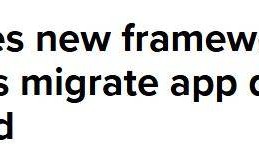 苹果开发新框架:允许 iPhone 用户将App数据迁移到安卓手机