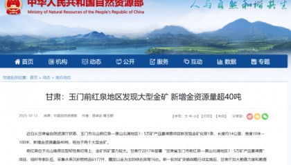 重要成果!发现大型金矿!
