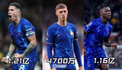 高价高能!蓝军2.8亿豪购3中场:4700万帕尔默+1亿恩佐+1亿凯塞多