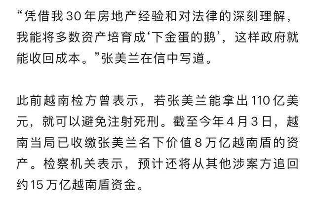 越南女首富张美兰死刑罪名将改判！取消8项死刑罪名
